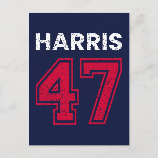 Harris 47 I - Kamala Harris für den Präsidenten Postkarte (Vorderseite)