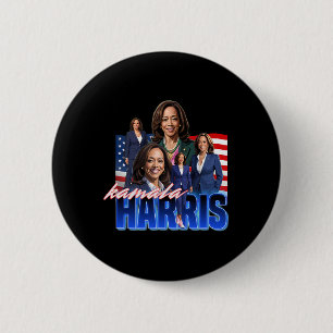 Harris American Flag Bootleg Button