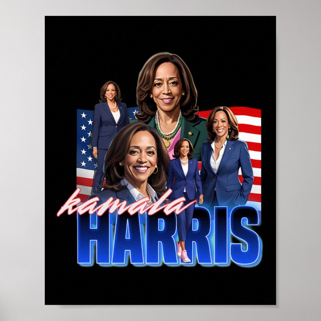 Harris American Flag Bootleg Poster (Vorne)