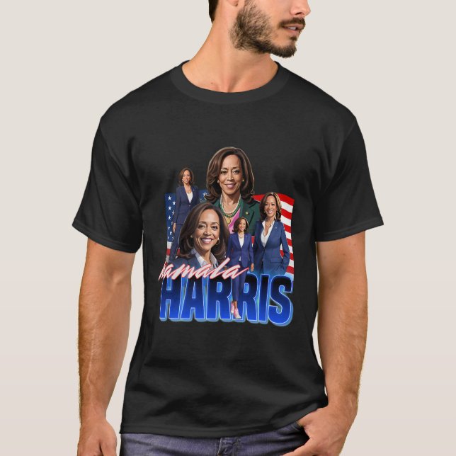 Harris American Flag Bootleg T-Shirt (Vorderseite)