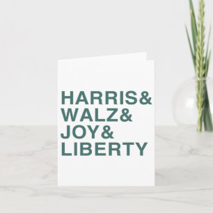 Harris and W and Joy and Liberty Shirt Kamala Harr Karte