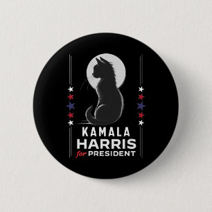 Harris Cat Ladys Vote Positive Funny 2024 Button