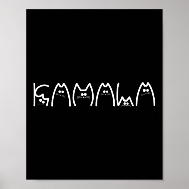 Harris Cat Lettering Positive1 Poster (Vorne)