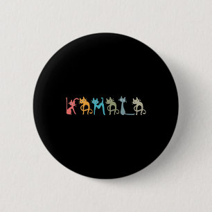 Harris Cat Lettering Positive Funny Button