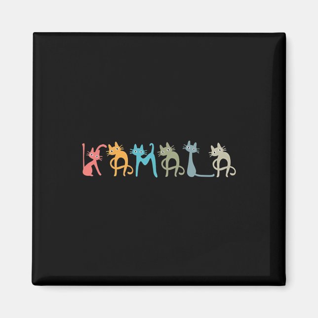 Harris Cat Lettering Positive Funny Magnet (Vorne)