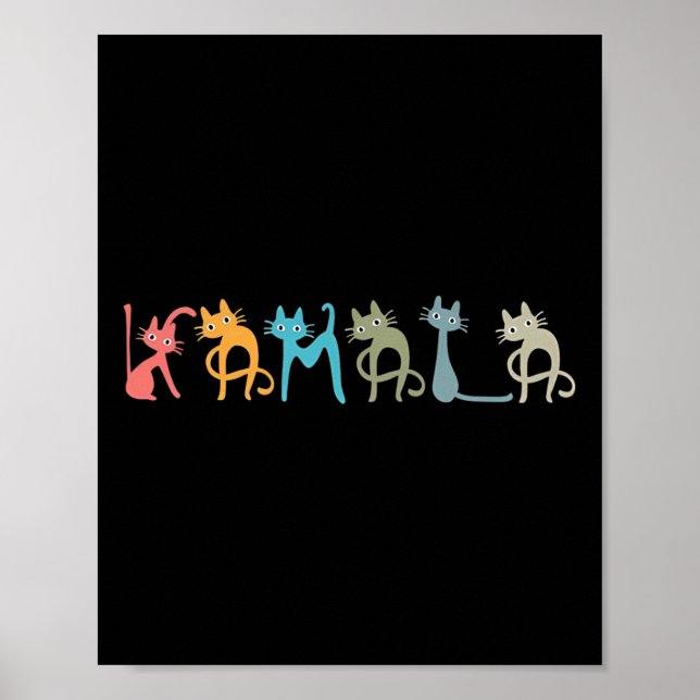 Harris Cat Lettering Positive Funny Poster (Vorne)
