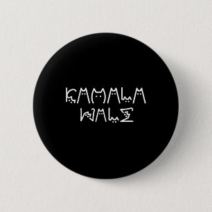 Harris Cat Lettering Positiver Witz 9 Button