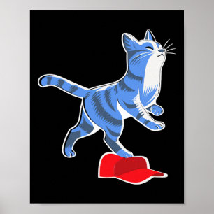 Harris Cat Stepping über Mega Hat Vp Präsident Poster
