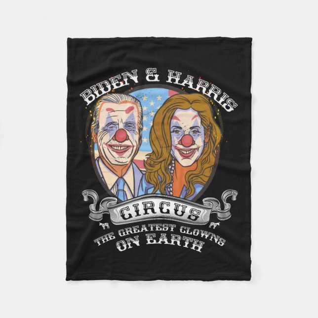 Harris Circus Beste Clowns auf der Erde Anti-Biden Fleecedecke (Vorderseite)