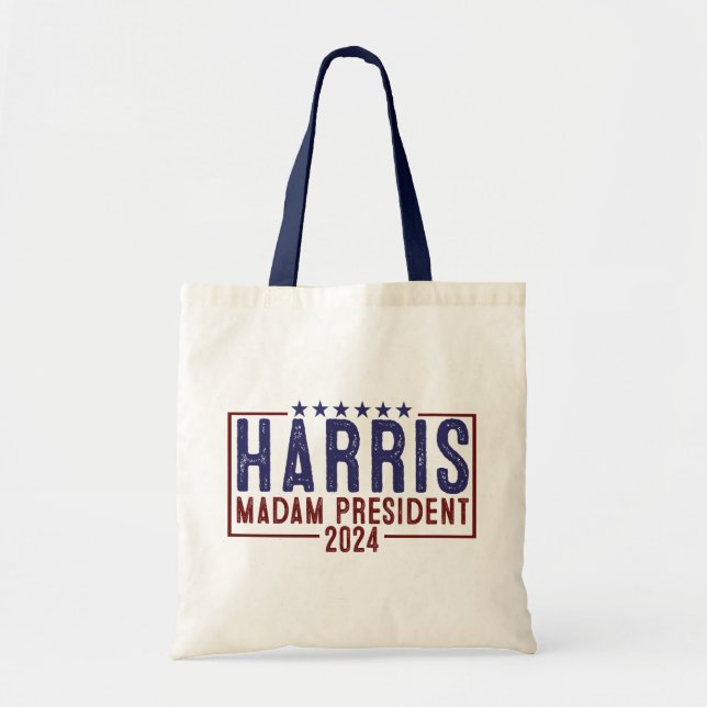 Harris Frau Präsidentin 2024 Tragetasche (Vorne)