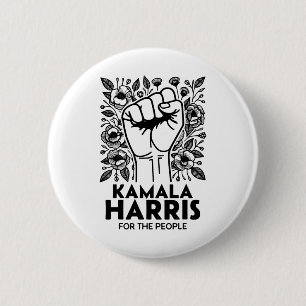 Harris für das Volk Retro Wilde Blume Button