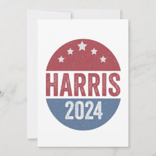 Harris für die Demokraten bei den Präsidentschafts Dankeskarte