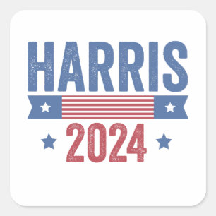 Harris für die Demokraten bei den Präsidentschafts Quadratischer Aufkleber