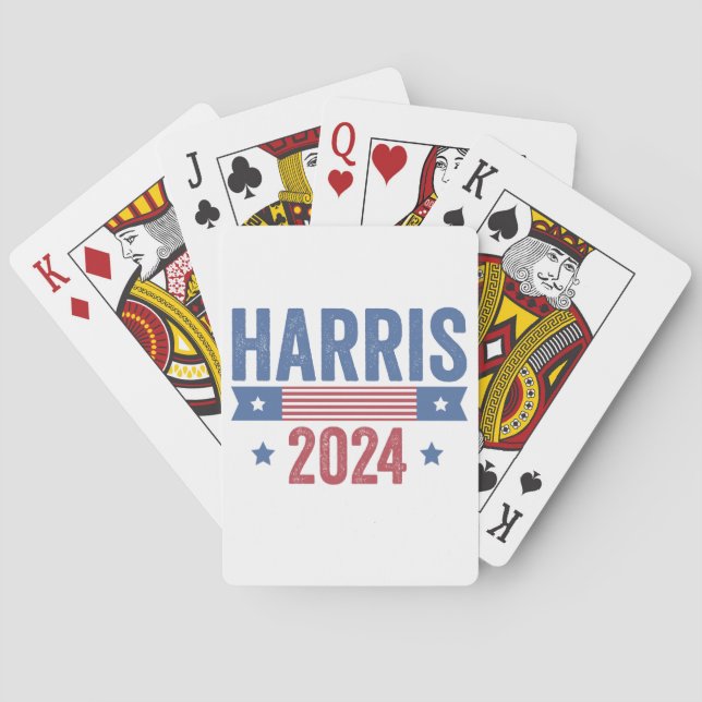 Harris für die Demokraten bei den Präsidentschafts Spielkarten (Rückseite)