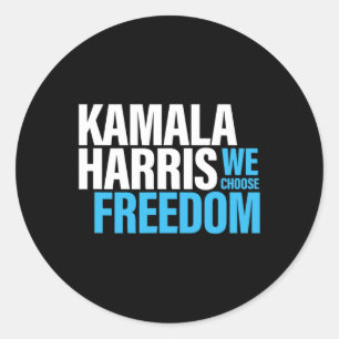 Harris für die Freiheit der Präsidentschaftswahl 2 Runder Aufkleber