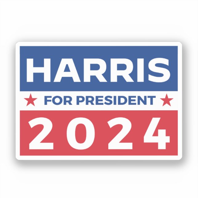 Harris für Präsident 2024 Aufkleber (Vorderseite)