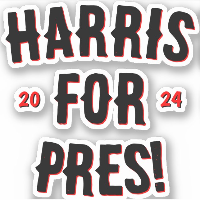 Harris für Präsident 2024 Aufkleber (Vorderseite)
