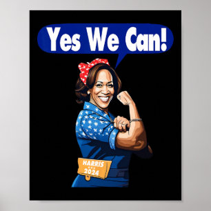 Harris für Präsident 2024 Ja, wir können Poster
