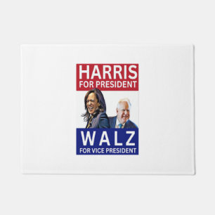 Harris für Präsident Walz für Vizepräsident Kamal Fußmatte