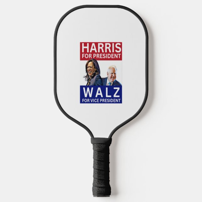 Harris für Präsident Walz für Vizepräsident Kamal Pickleball Schläger (Vorderseite)
