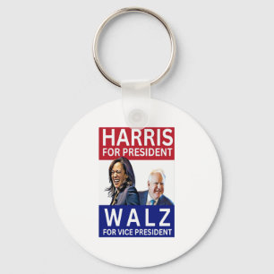 Harris für Präsident Walz für Vizepräsident Kamal Schlüsselanhänger