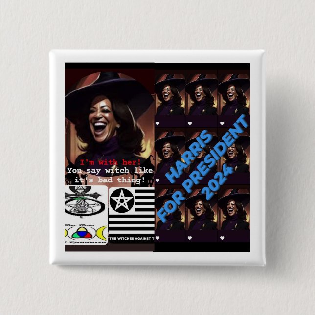 Harris für President Button, Standard, 2¼ Zoll Button (Vorderseite)