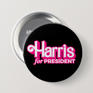 Harris für President Pink Style Button