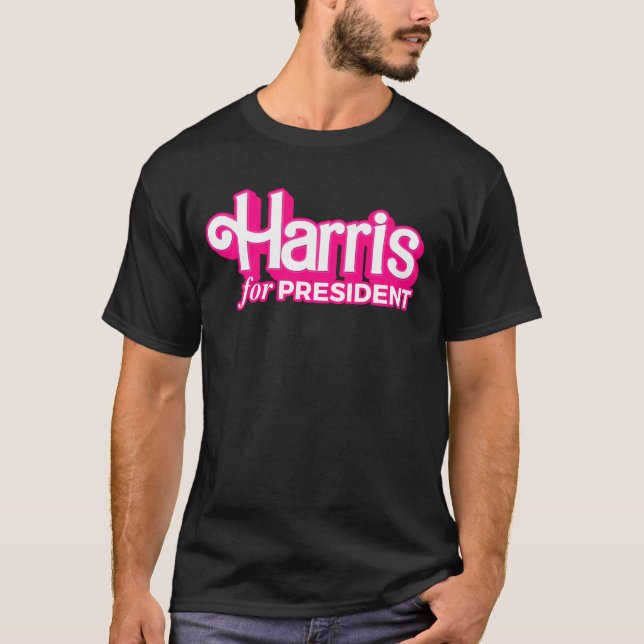 Harris für President Pink Style T-Shirt (Vorderseite)