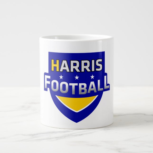 Harris-Fußball-Kaffeetasse Jumbo-Tasse (Vorderseite)