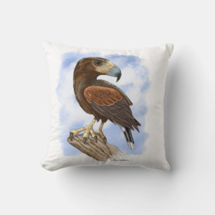 Harris Hawk auf der Lauer Karikatur	 Kissen