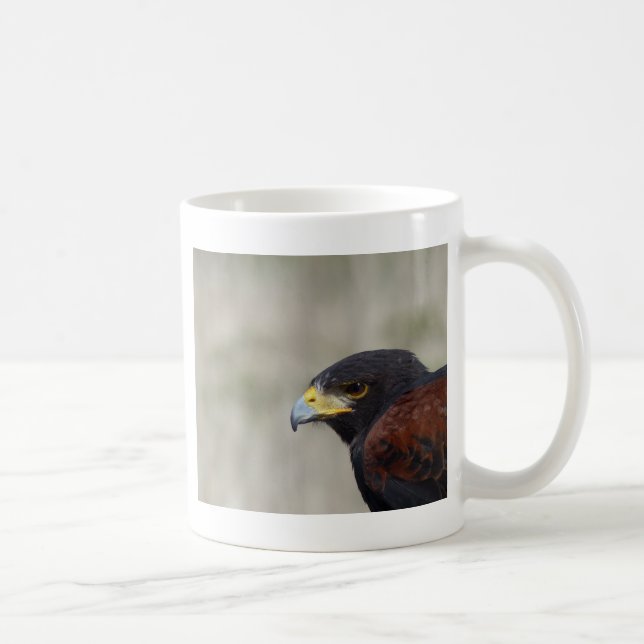 Harris Hawk Portrait Kaffeetasse (Rechts)