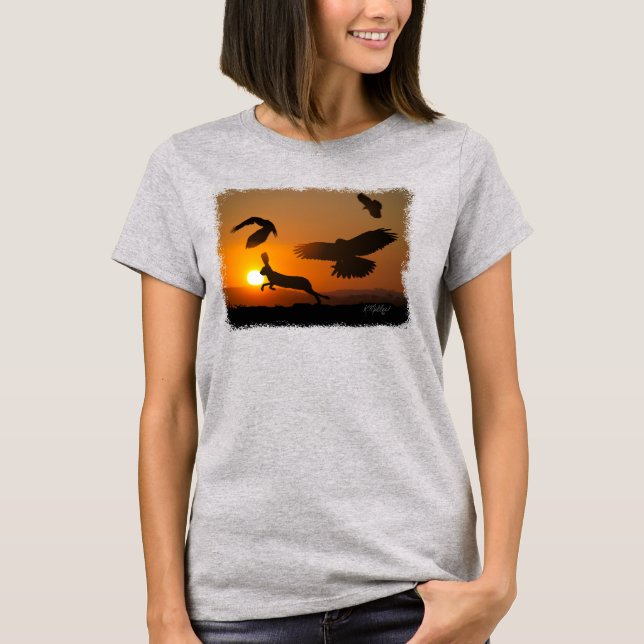 Harris Hawks jagen T-Shirt (Vorderseite)