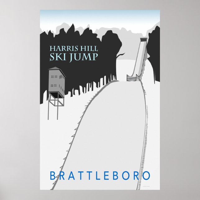 Harris Hill Ski Jump Retro Poster (Vorne)