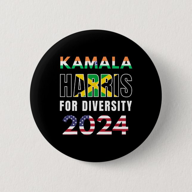 Harris India Jamaica Flag Diversity 2024 Button (Vorderseite)