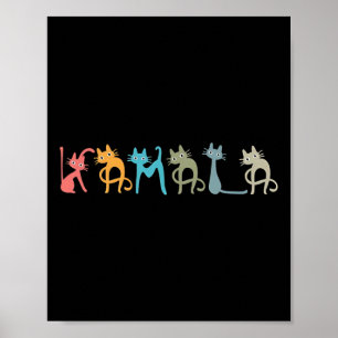 Harris Katze Schrift Positiv Lustig  Poster