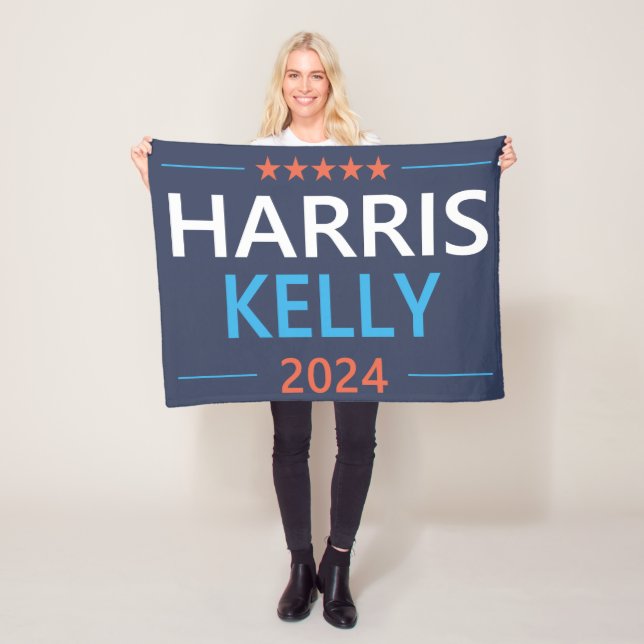Harris Kelly 2024 Kamala Harris Democrat Fleecedecke (Beispiel)