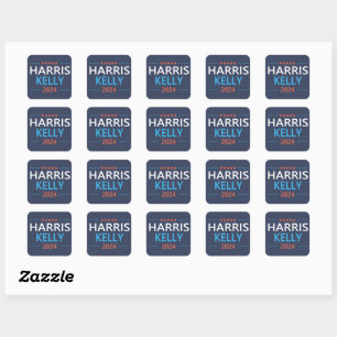 Harris Kelly 2024 Kamala Harris Demokraten Quadratischer Aufkleber