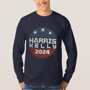 Harris Kelly 2024 Vintag Red Blue Kampagne T-Shirt