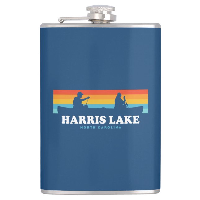 Harris Lake North Carolina Canoe Flachmann (Vorderseite)