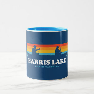 Harris Lake North Carolina Canoe Zweifarbige Tasse