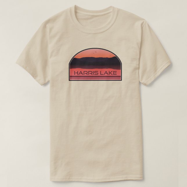 Harris Lake North Carolina Red Sunrise T-Shirt (Design vorne)