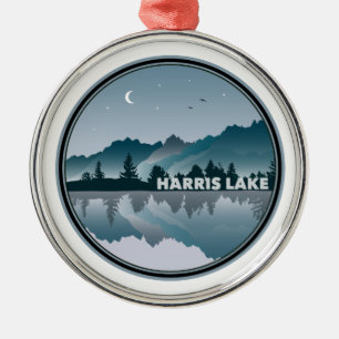 Harris Lake North Carolina Reflection Ornament Aus Metall