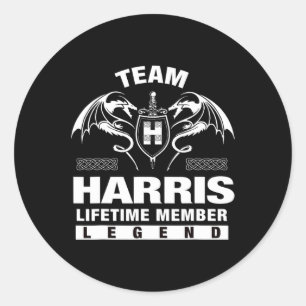 Harris Lifetime Member Geschenke Runder Aufkleber
