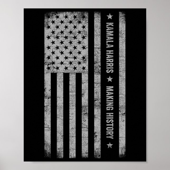Harris Making History Grunge erschüttert Amerikane Poster (Vorne)
