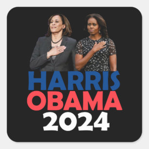 Harris Obama 2026 Quadratischer Aufkleber