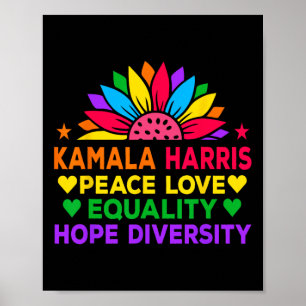 Harris Peace Liebe Equality Hope Diversity Poster