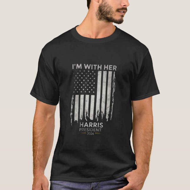 HARRIS Präsident 2024 T-Shirt (Vorderseite)