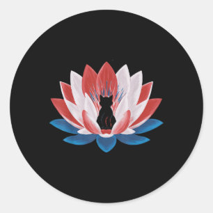 Harris President Campaign Lotus Childless Cat Ladi Runder Aufkleber