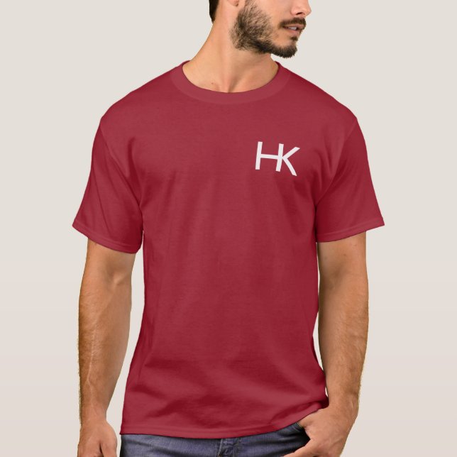Harris-Ranch-dunkle T-Shirts mit weißen Logos (Vorderseite)