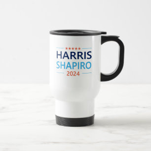 Harris Shapiro 2024 für Präsident Kamala Reisebecher